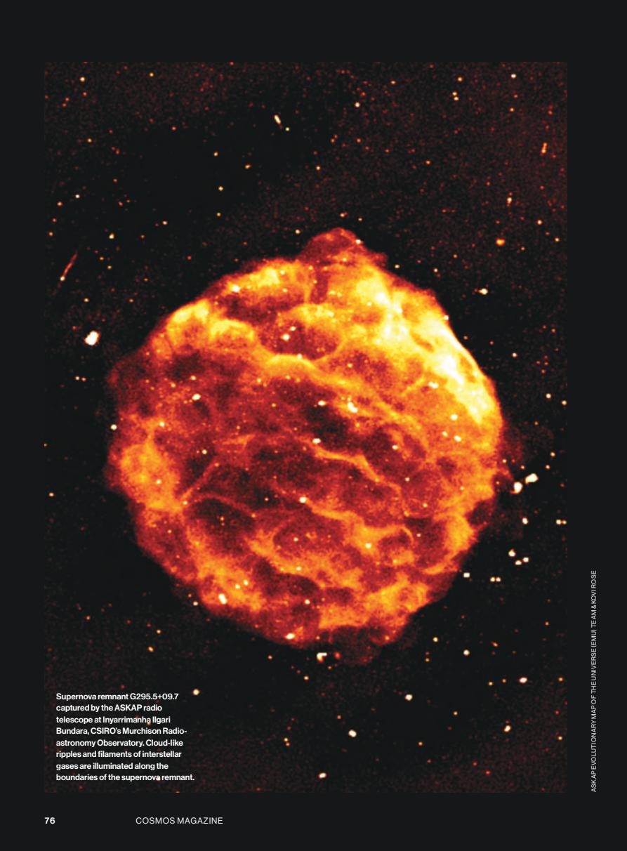 Opening image of The ghosts of dead stars in Cosmos issue 107